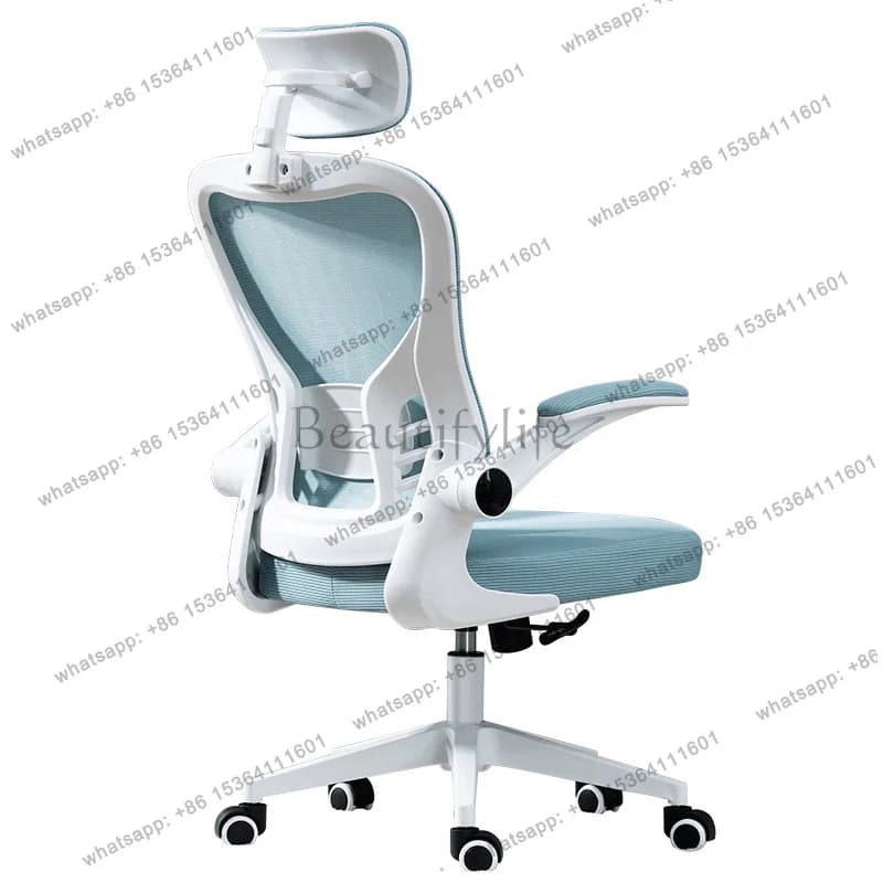 Sedia da Ufficio Ergonomica Confortevole con Cuscino per Schienale, Sedia Girevole da Gaming per Computer, Silla De Escritorio, Arredamento per Ufficio
