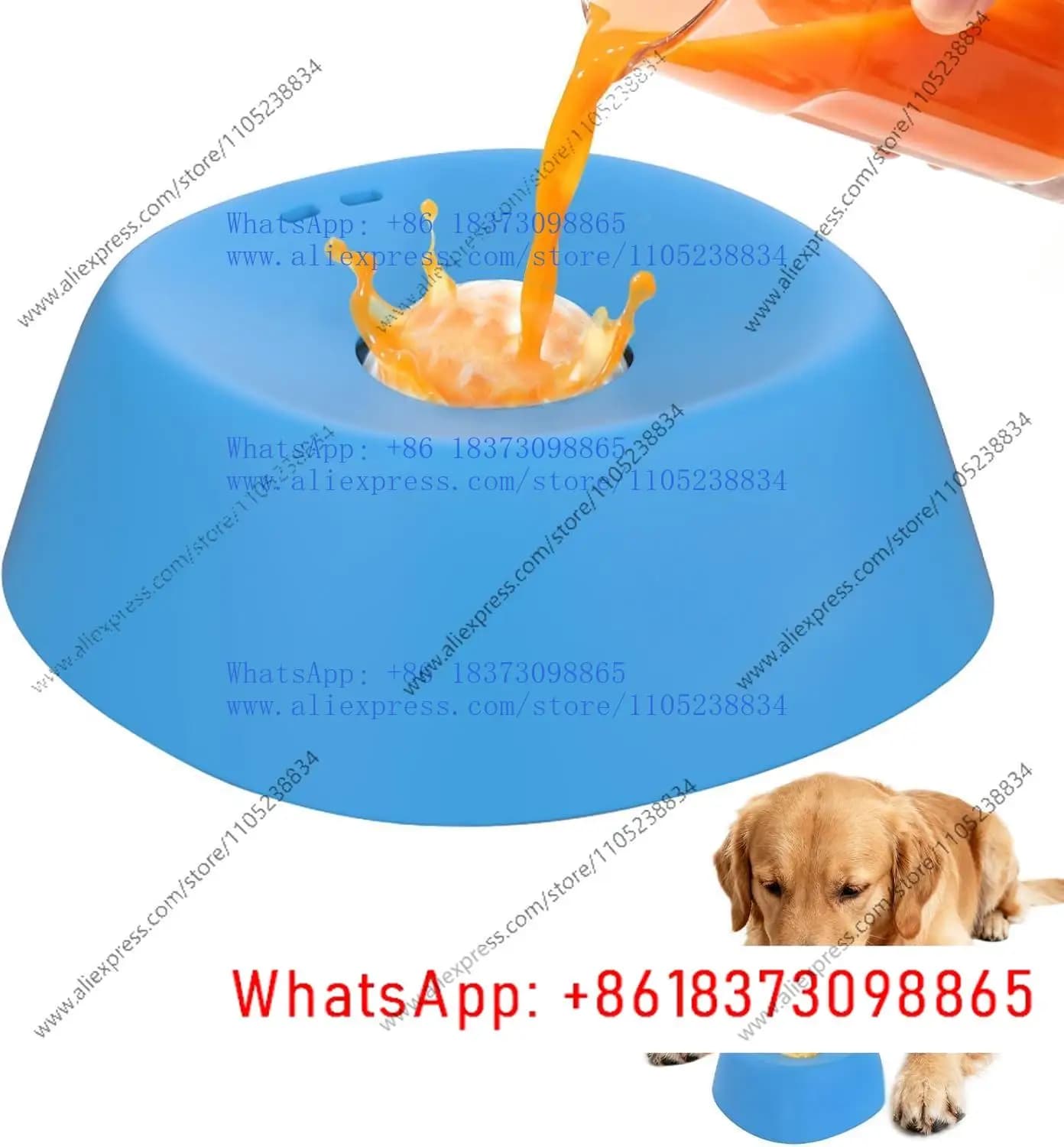 Pet slow feeder dog bowl, suitable for liquid food, non-slip dog licking bowl