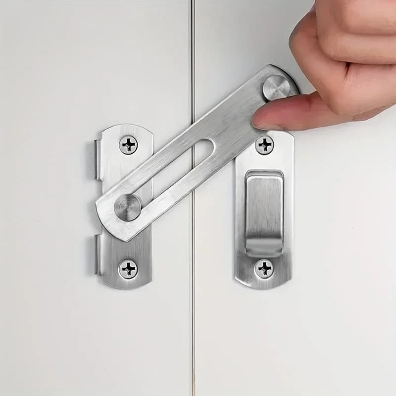 Bullone di chiusura della serratura della porta Chiusura in acciaio inossidabile da 180 gradi Hardware di sicurezza per serratura della porta scorrevole della stalla per la casa dell'armadietto della finestra