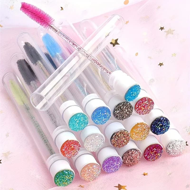 10 lashes with anti-dust container, reusable mascara applicator for extension eyelashes