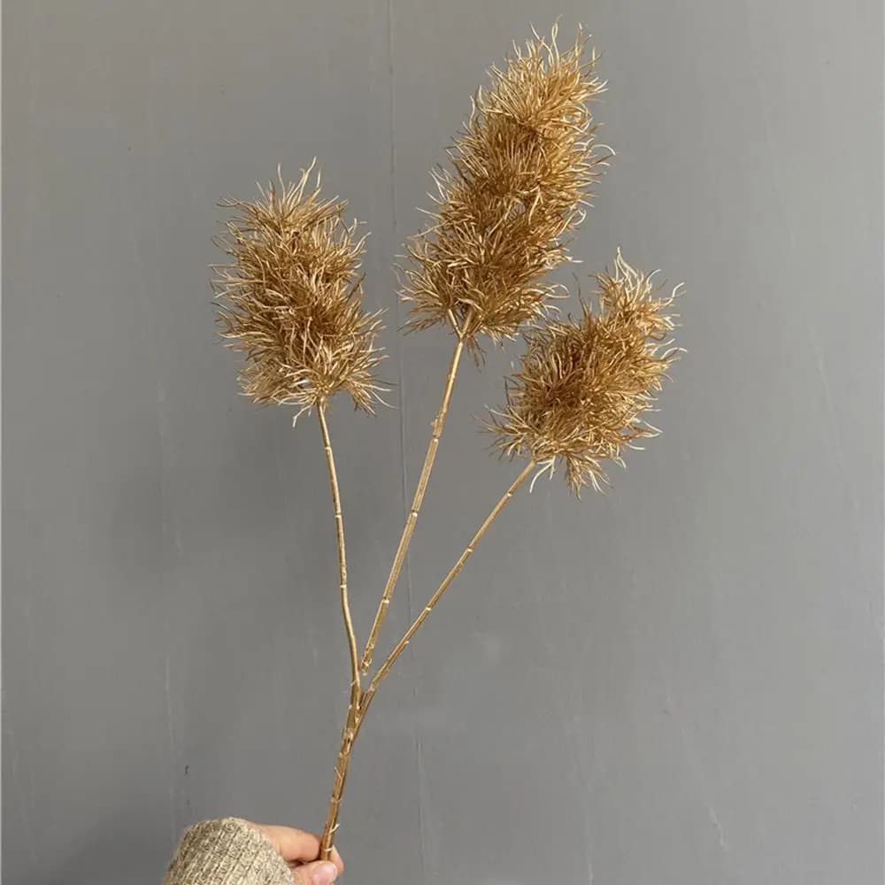 DIY Plastic Maple Leaf Golden Decoration Christmas Decoration Artificial Plants Artificial Flower Fake Flower