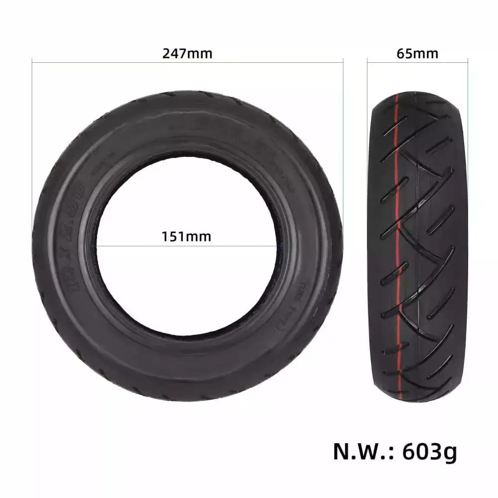 10x2.50 Scooter Tire Electric Vehicle Replacement Part 10 Inch Vacuum Inner Tube Durable Rubber Wheel For Efficient Riding
