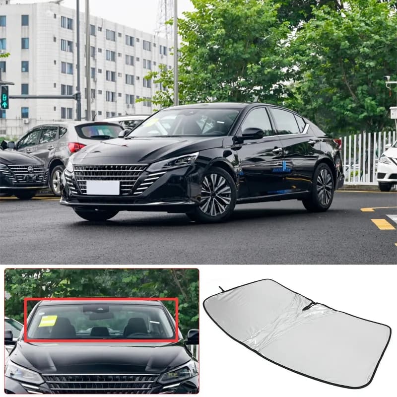 Parasole Pieghevole per Parabrezza Anteriore Auto Nissan Teana Altima 2019-2026, Protezione UV, Copertura Visiera Parasole