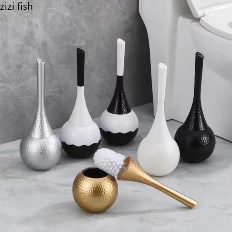 Accessori per il bagno Set porta scopino per WC Spazzole per WC in plastica Spazzola per pulizia WC Strumenti per la pulizia Rack di stoccaggio