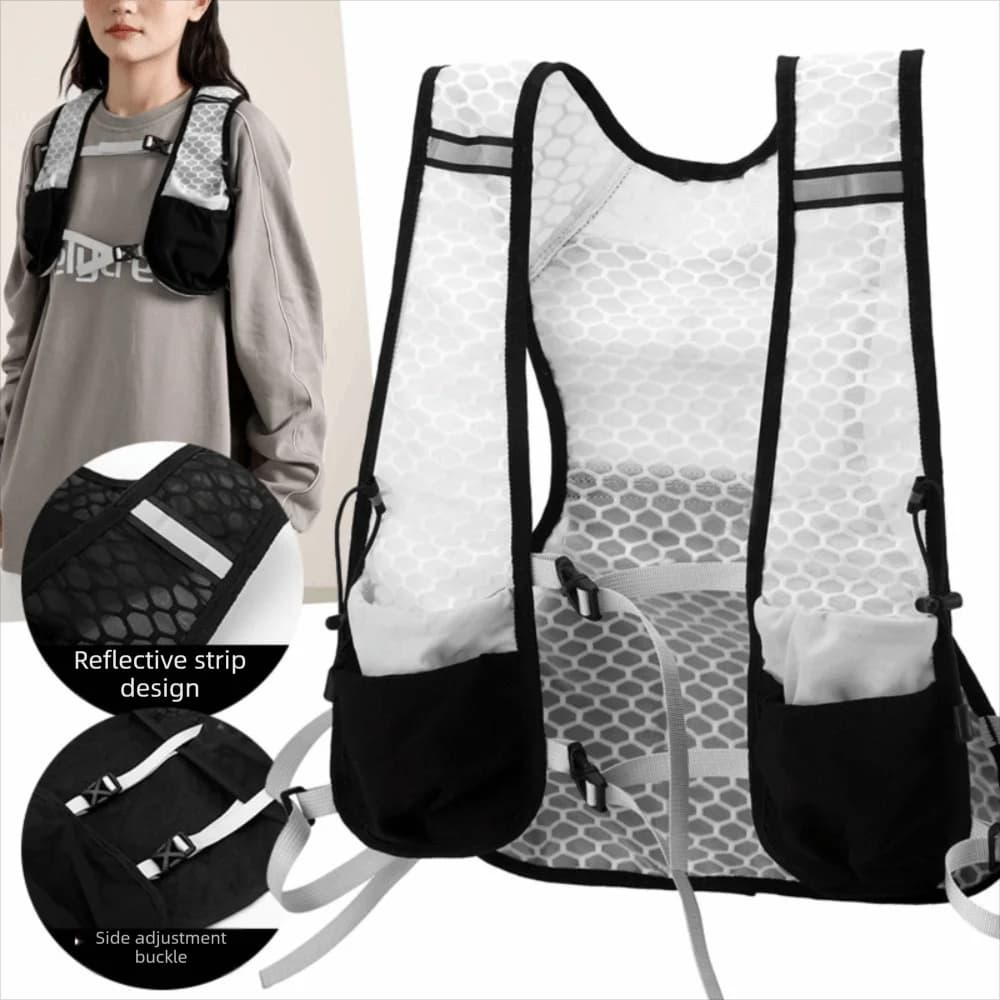 Waterproof Running Vest Pack Adjustable Multifunctional Running Hydration Vest Bag Breathable Convenient Outdoor Running Vest