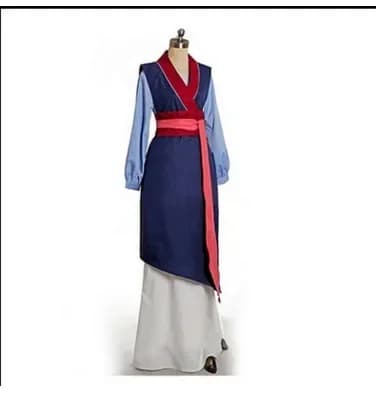Costume da Hua Mulan, abito blu/rosso da principessa per ragazza/donna adulta, costume cosplay su misura per Halloween e spettacoli.