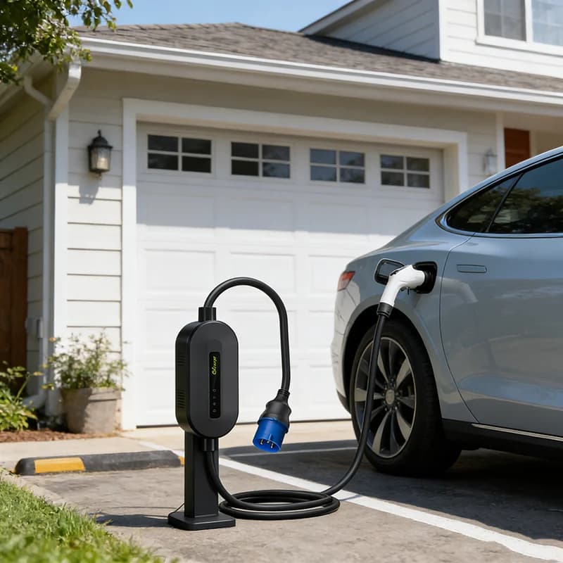 7KW EV Charger Without Screen, Electric Vehicle Charging Station Mode 2, Home Use for Auto Standard EU and US
