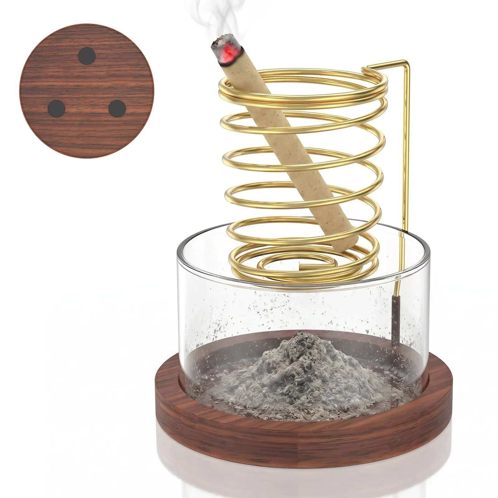 2 in 1 Upside Down Incense Holder Decorative Palo Santo and Sage Bundle Burner Holder Space Saving for Home Desktop Yoga