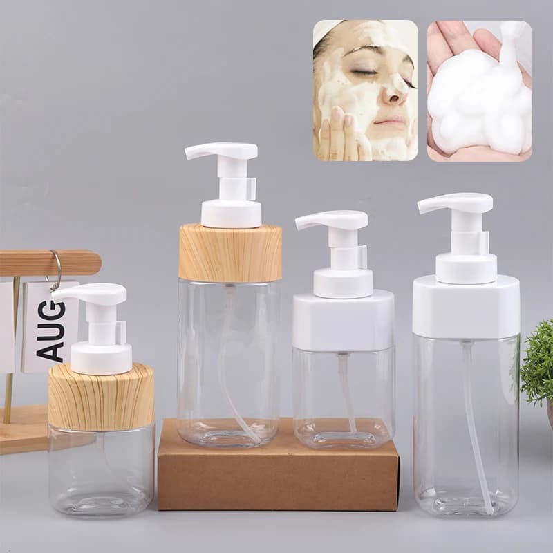 300/500ml Transparent Press Foaming Hand Soap Dispenser Empty Shower Gel Bottle Fcial Cleanser Mousse Container Travel Portable