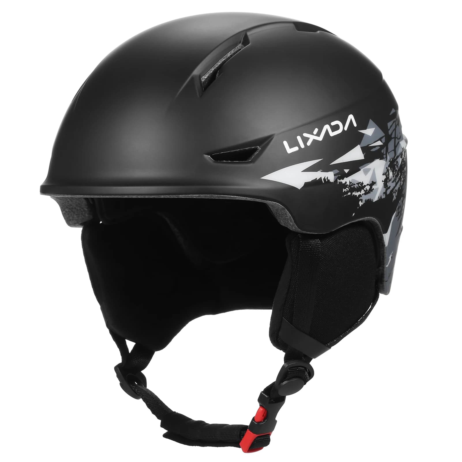 Casco da Snowboard Lixada con paraorecchie staccabile uomo donna casco da sci di sicurezza con occhialini cinturino fisso sci sport sulla neve