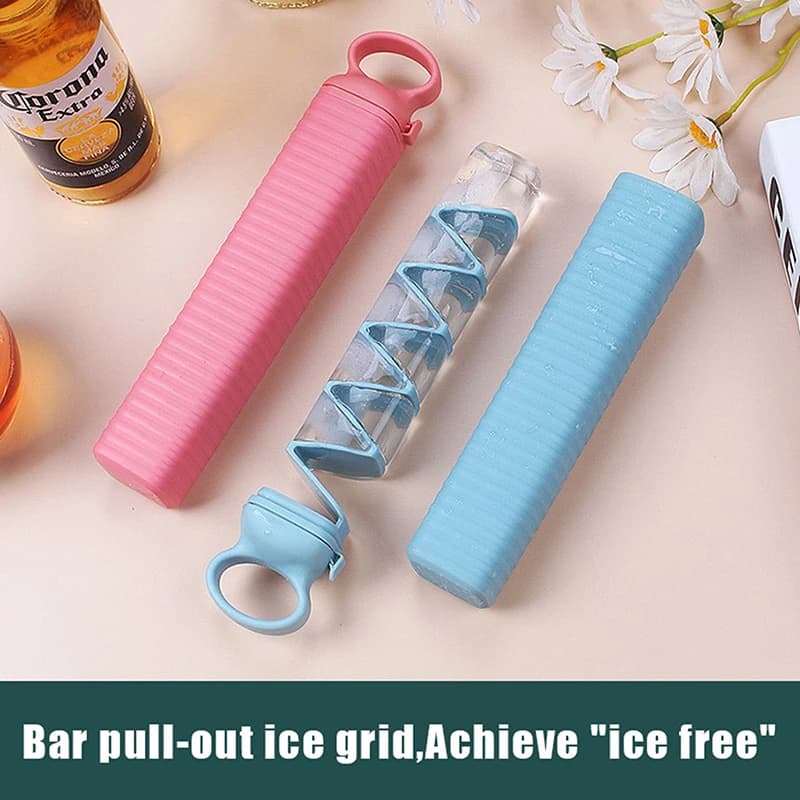 1PC Stampo per macchina per il ghiaccio per uso domestico Vassoio per pressa durevole Stampo per frigorifero in silicone a congelamento rapido riutilizzabile per accessori da bar da cucina
