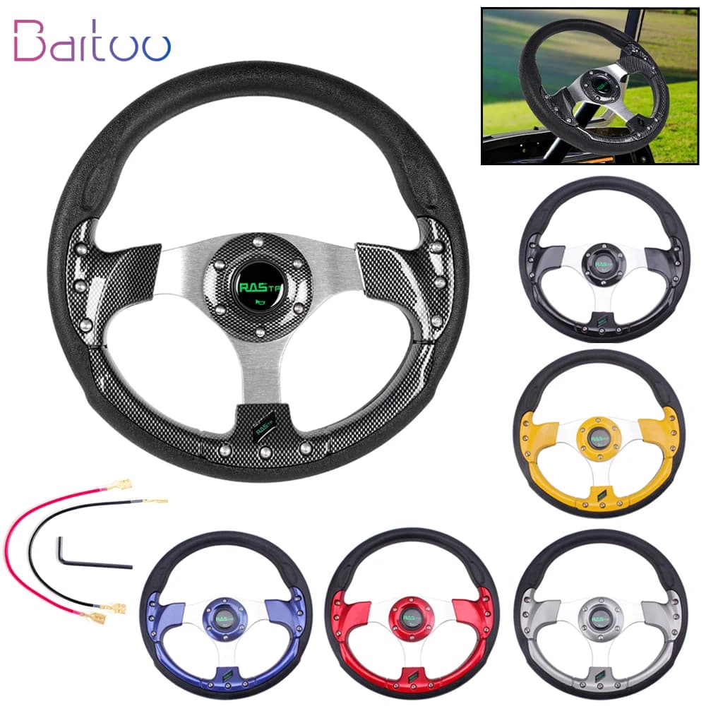 Bartoo-Volante universale per carrello da golf a 6 bulloni da 13 pollici/320 mm per carrello Yamaha EZGO Club Car adatto per la maggior parte dei veicoli STW018
