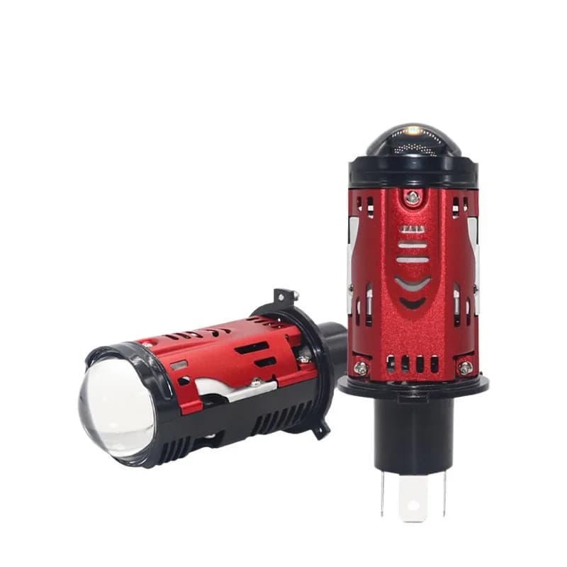 Lente per proiettore Mini H4 Bi LED da 1,5 pollici Lampadine per fari a LED H4 12V 50W 6000K Hi Lo Beam Plug and Play per auto moto