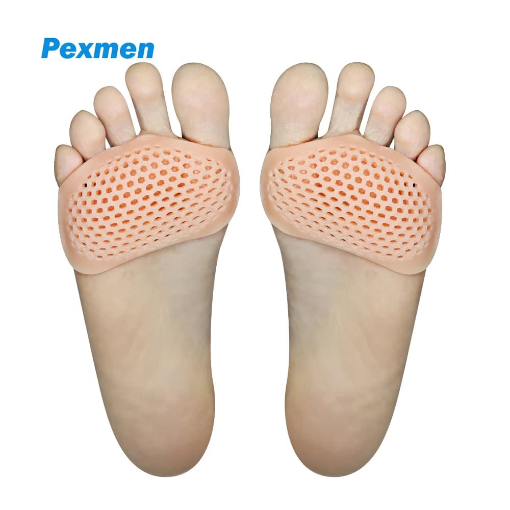 Pexmen 2/4 Pieces Metatarsal Ball Bearings for Women and Men Soft Gel Bearings for Funny Pain Relief Neuromatic Callo