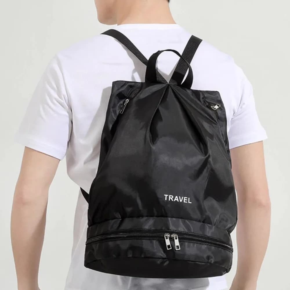 Waterproof Backpack Waterproof Swimming Bag Shoe Compartment Lightweight Outdoor Beach Bag Dry Wet Separation Simple Fitness Bag