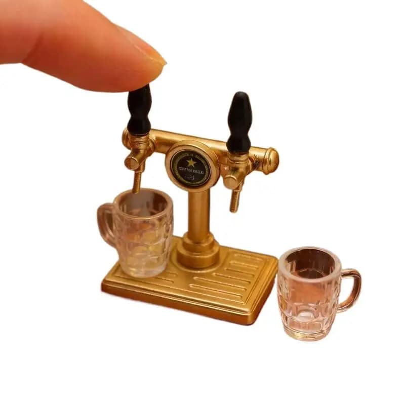 New 5Pcs Dollhouse Miniature Scene Ornament Decoration Simulation Beer Mug Model Food And Play Mini Beer Cup Toy