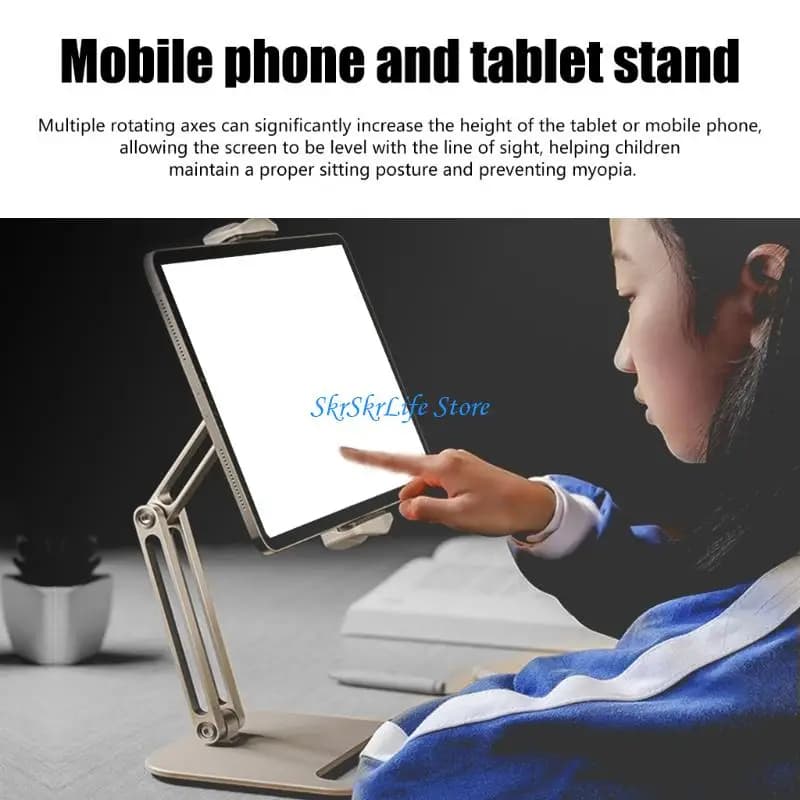 Supporto per bracciolo per tablet portatili E65E con impugnature antiscivolo e posizionamento flessibile per giochi e lavoro