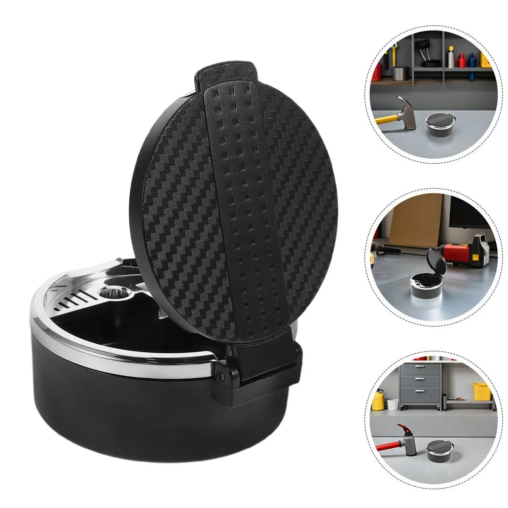 2Pcs Portable Pcs Travel Accessories Holder Small Trash Can Car Ashtray Cup Mini Vehicle ABS Cigarette