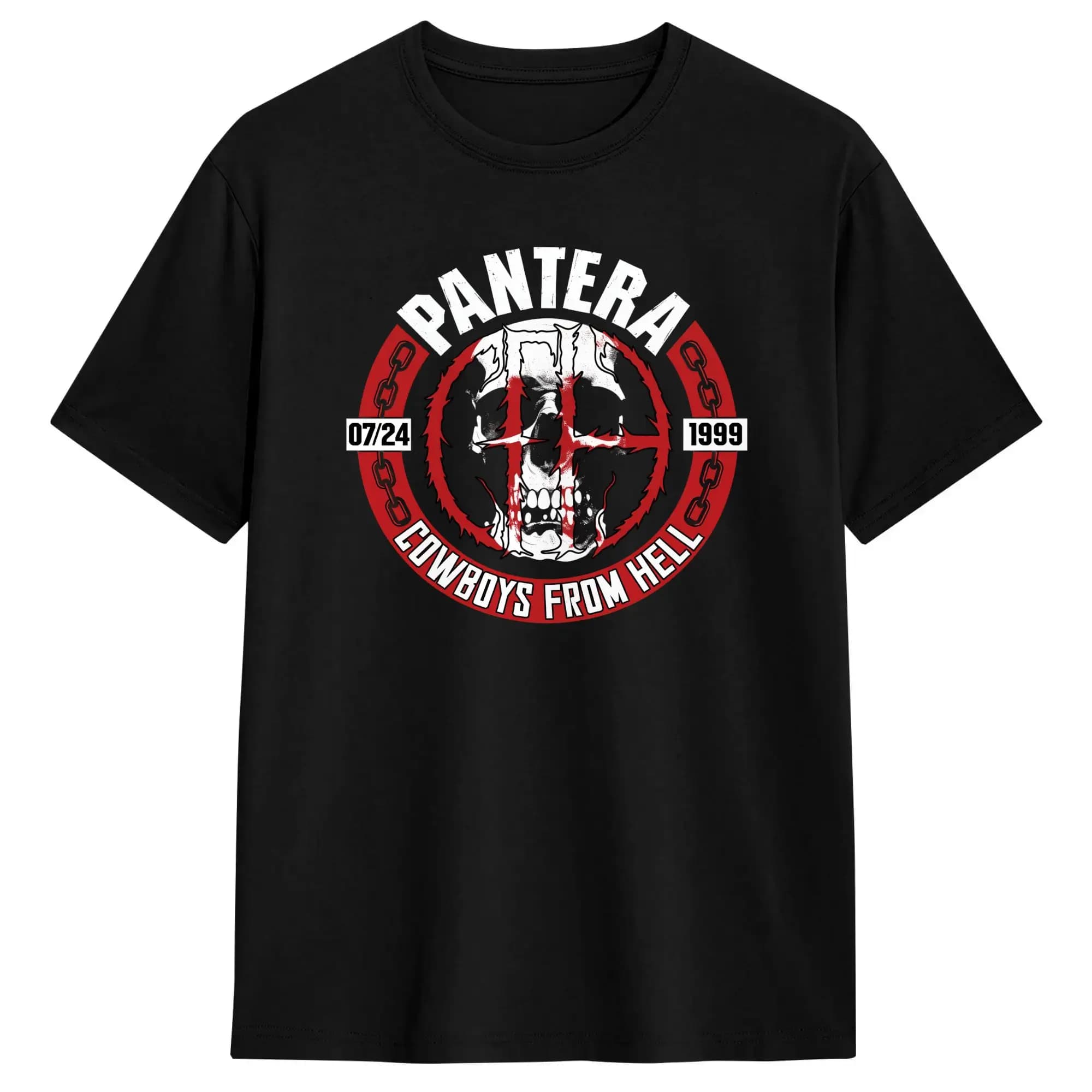Maglietta in cotone Pantera Cowboys From Hell per uomo, t-shirt streetwear estiva, magliette hip hop, taglie forti, top all'ingrosso