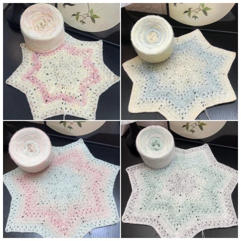 500g Gradient Cake Yarn Soft for Shawl Scarf Seven Star Blanket DIY Hand Knitting Wool Warm Crochet Yarn Craft Supplies