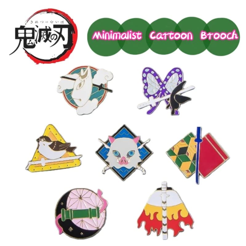 New Demon Slayer Agatsuma Zenitsu Kochou Shinobu High Color Creative Brooch Personality Cartoon Cute Student Brooch Decoration