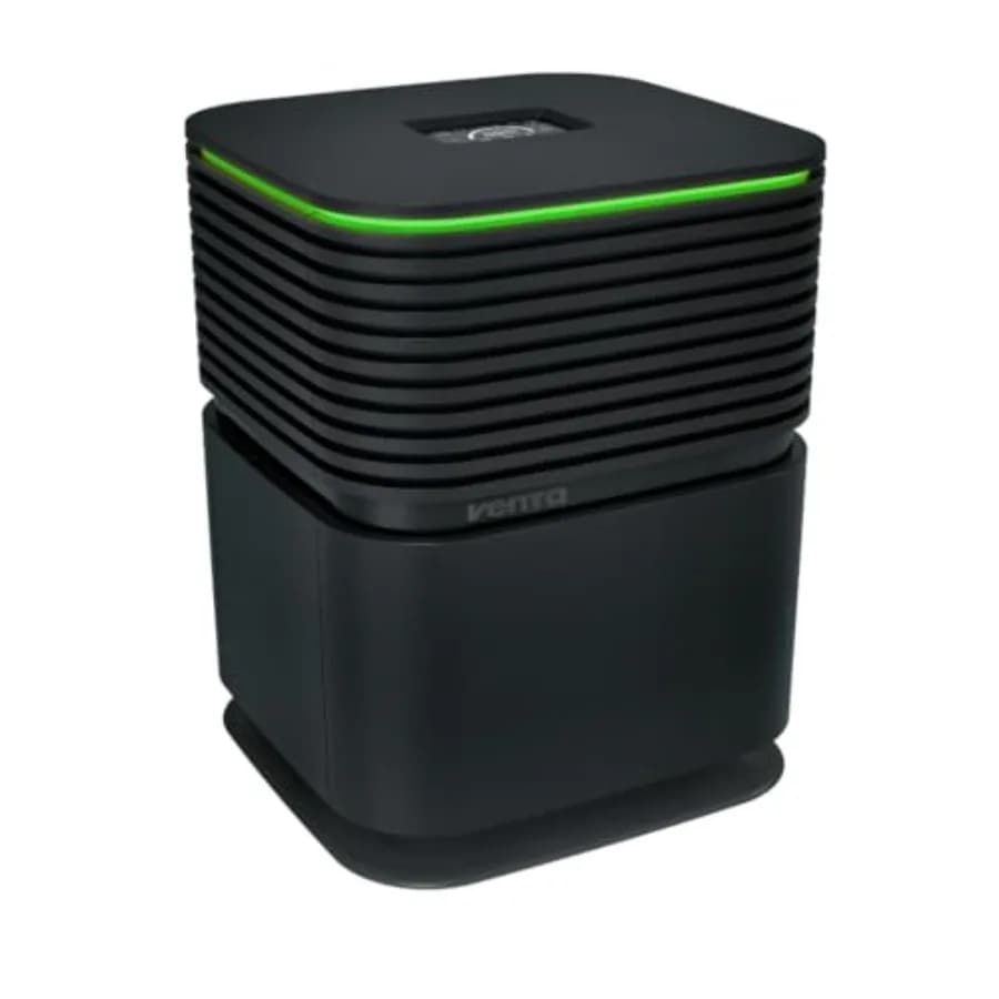 AP735 AeroStyle Purificatore d'aria compatto per uso domestico/ufficio, plastica ABS nera, controllo tramite app vocale, pre-filtro a tripla filtrazione, H