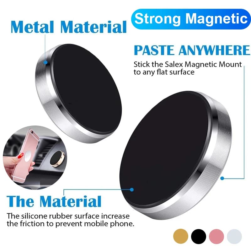 Supporto magnetico universale per telefono da auto, 1/2 pezzi, da incollare sul cruscotto o sulla parete, compatibile con iPhone, Samsung, Xiaomi