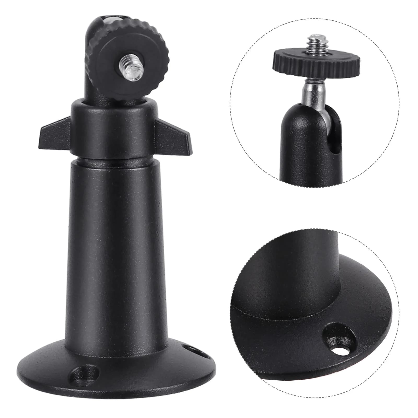 Supporto per telecamera di sicurezza resistente da 2 pezzi, in lega di alluminio, girevole a 360°, inclinabile a 90°, regolabile per montaggio a parete, soffitto, cancello, recinzione, esterno