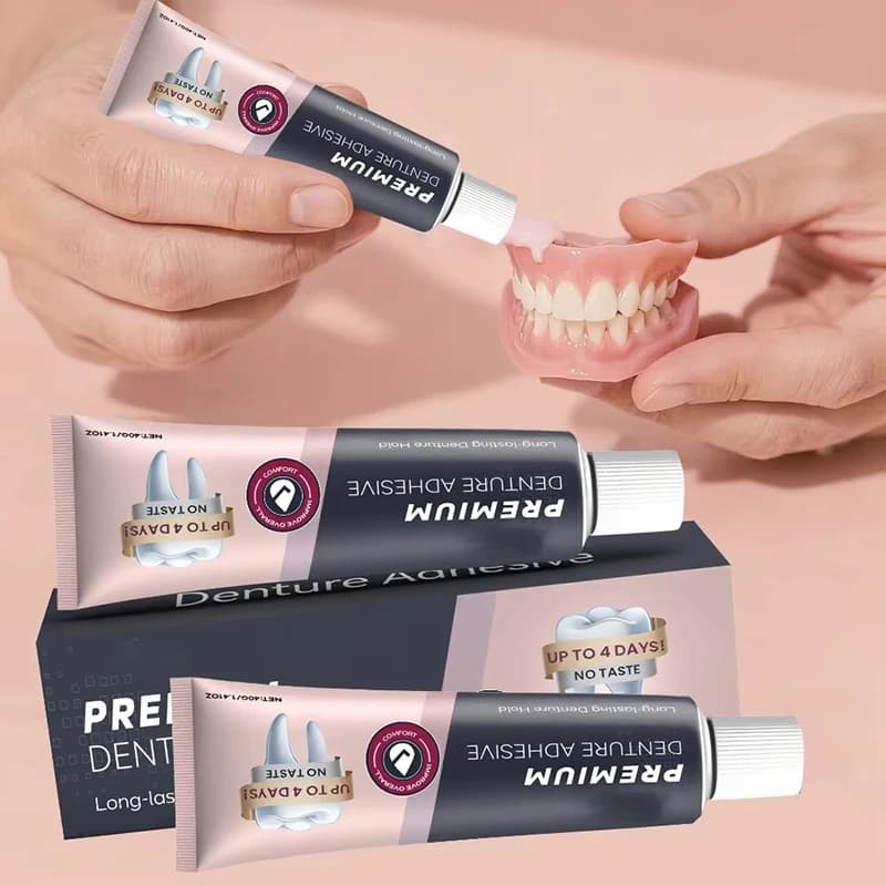 Adesivo per fissaggio dentale Durevole Sicuro Formulo di vestibilità confortevole Vestibilità migliorata Adesivo termoplastico professionale per la cura della protesi
