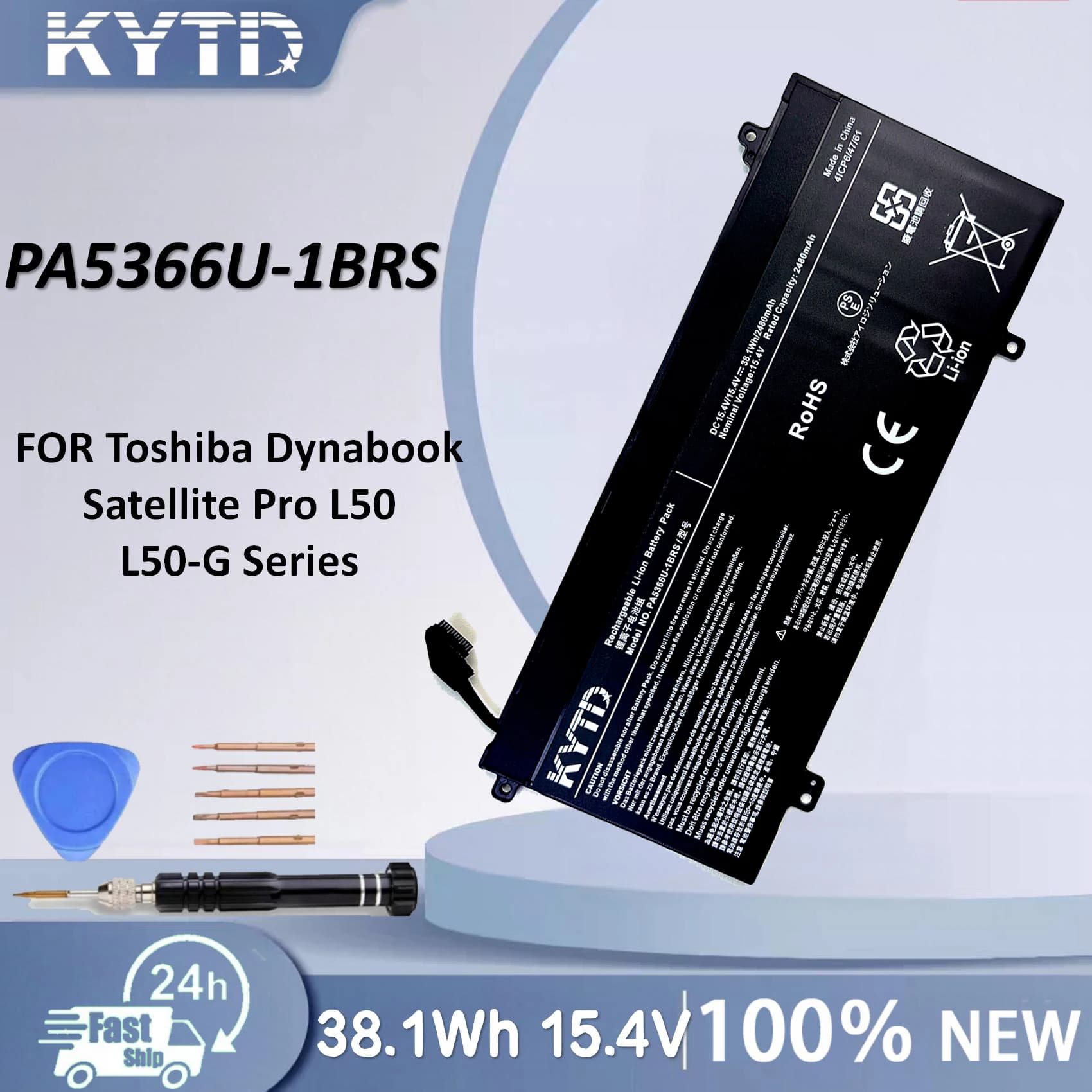 Batteria per laptop KYTD PA5366U-1BRS 15.4V 38.1Wh per Toshiba Dynabook Satellite Pro L50 L50-G Serie 4ICP6/47/61 PA5366 PA5366u