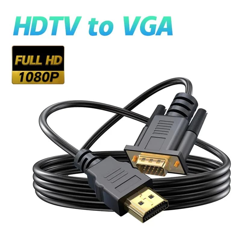 HDMI male VGA 1080P 60Hz compatible HDMI cable to VGA adapter from digital to analog for laptop
