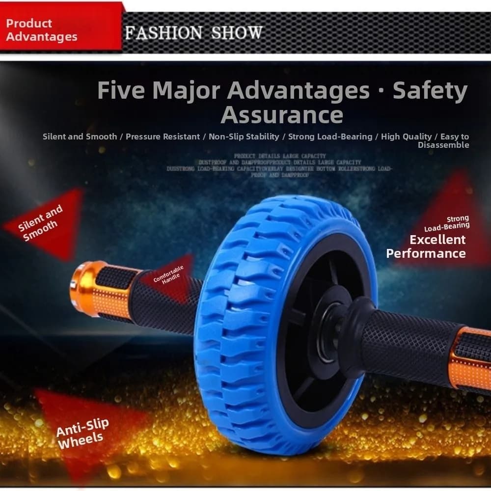 Abdominal Roller with Ergonomic Handle, High Strength Single Wheel, Abdominal Roller for Reinforcing Muscles, Anti-Slip