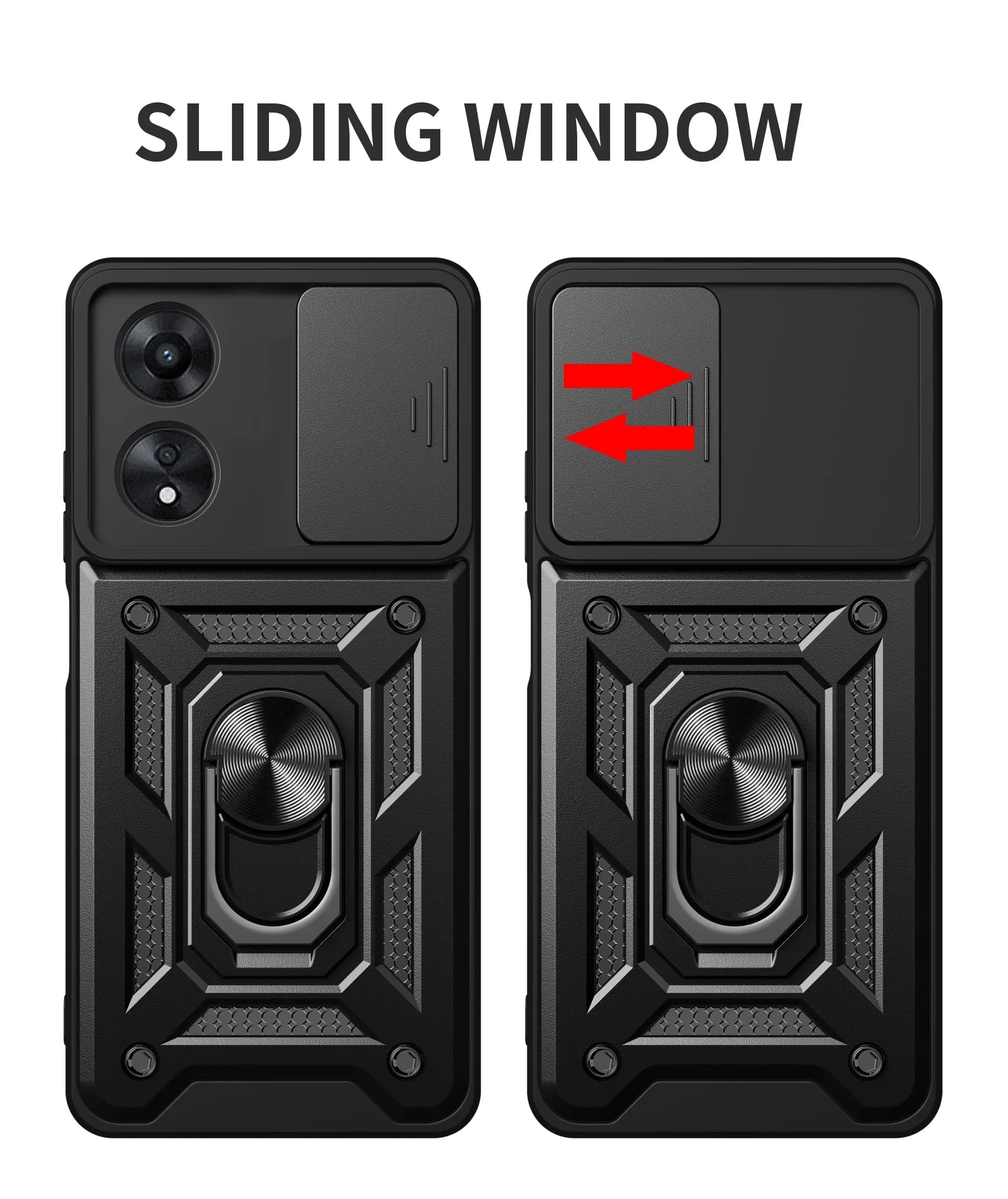 Back Cover For OPPO A5m A5i A3X A5X A5 A3 A6 Pro 5G Phone Case Shockproof Armor Protection Silicone Stand Ring Holder Cover Case
