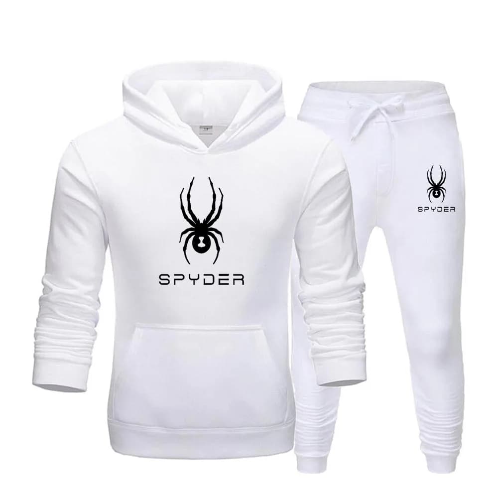 2026 New Autumn Winter men's 2-Piece Tracksuit Street Style Hooded Sweatshirt & Jogger Pants Casual Sportswear Matching Set