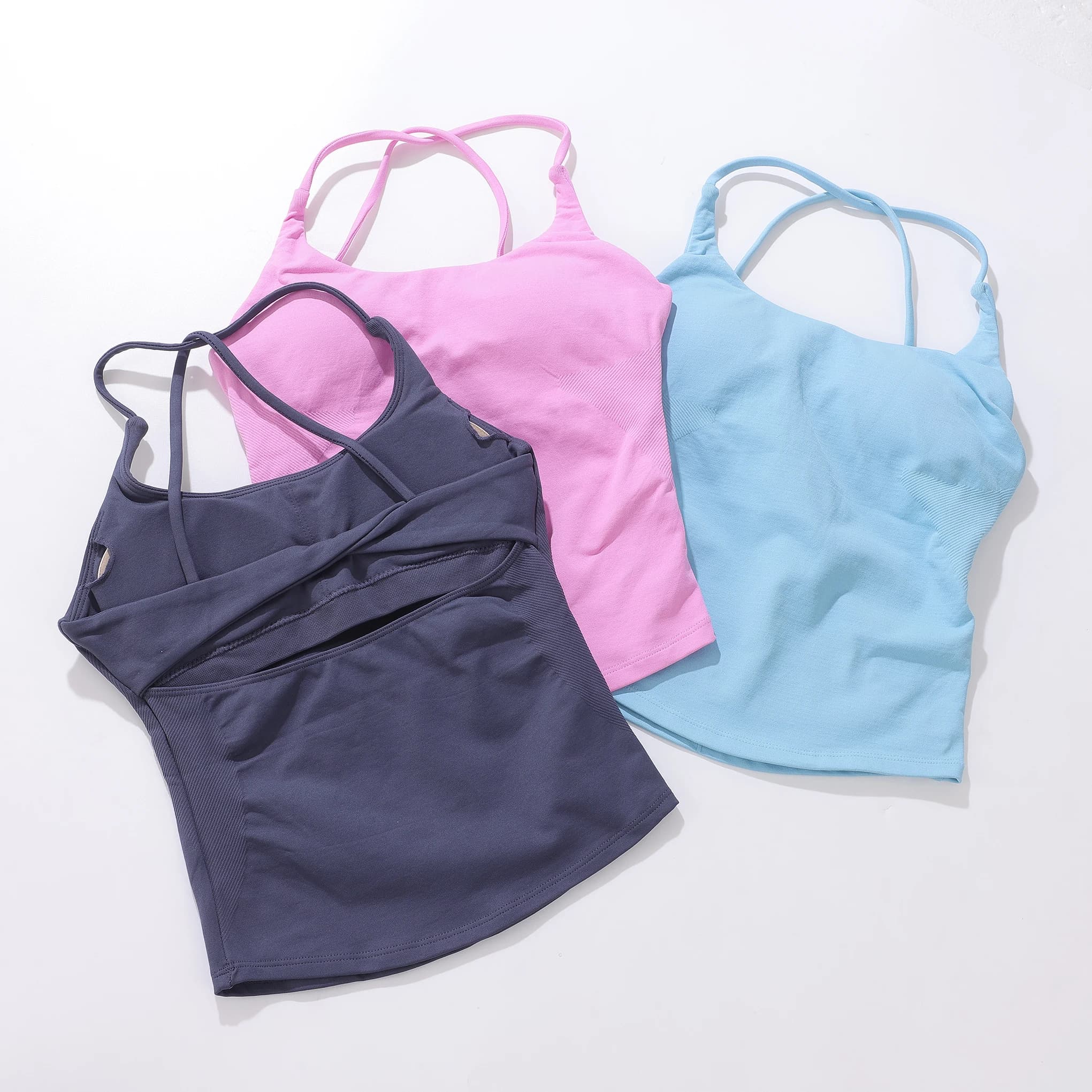 Summer women's yoga vest; quick-drying fitness jacket; tight-fitting running top for women; stylish innerwear designed for back