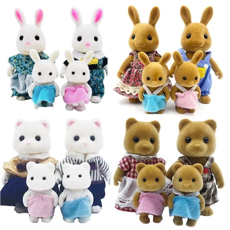 Forest Animal Family 1 12 Doll Home Accessories Mini yythk