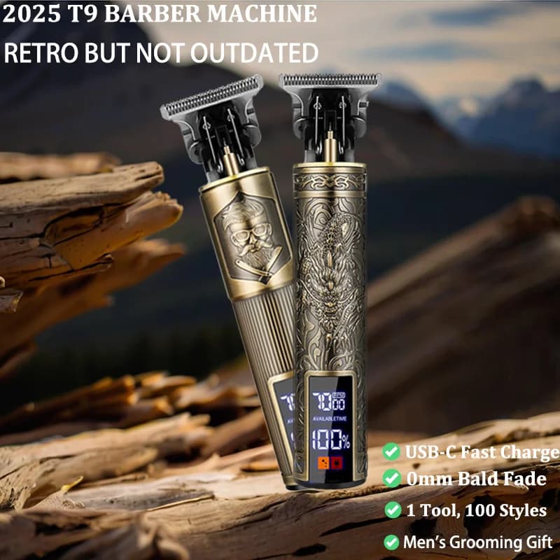 Vintage Haircut T9 Haircuts with Quick Recharge USB Haircut Electric Razor Portable Barbie Professional
