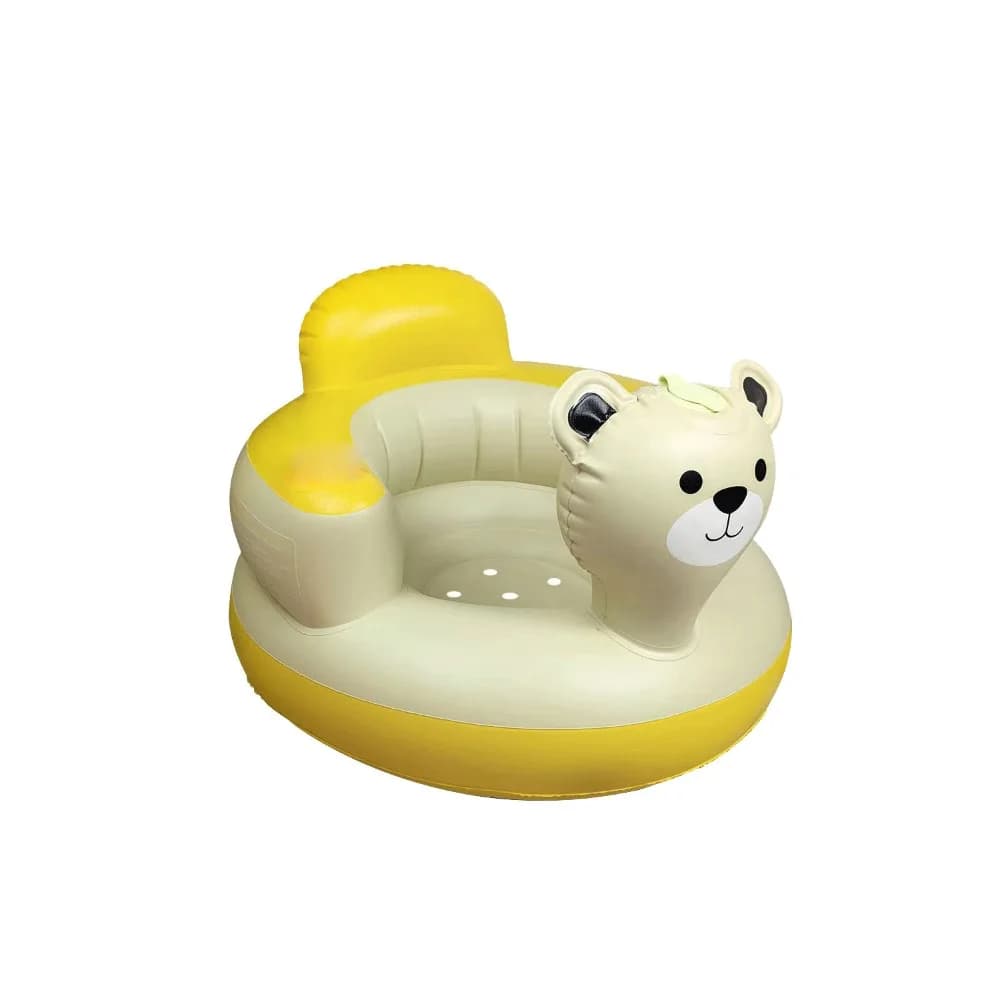 Bear Design Baby Inflatable Seat Backrest Support Safe Non-Toxic Baby Sitting Training Seat Soft Cushioning