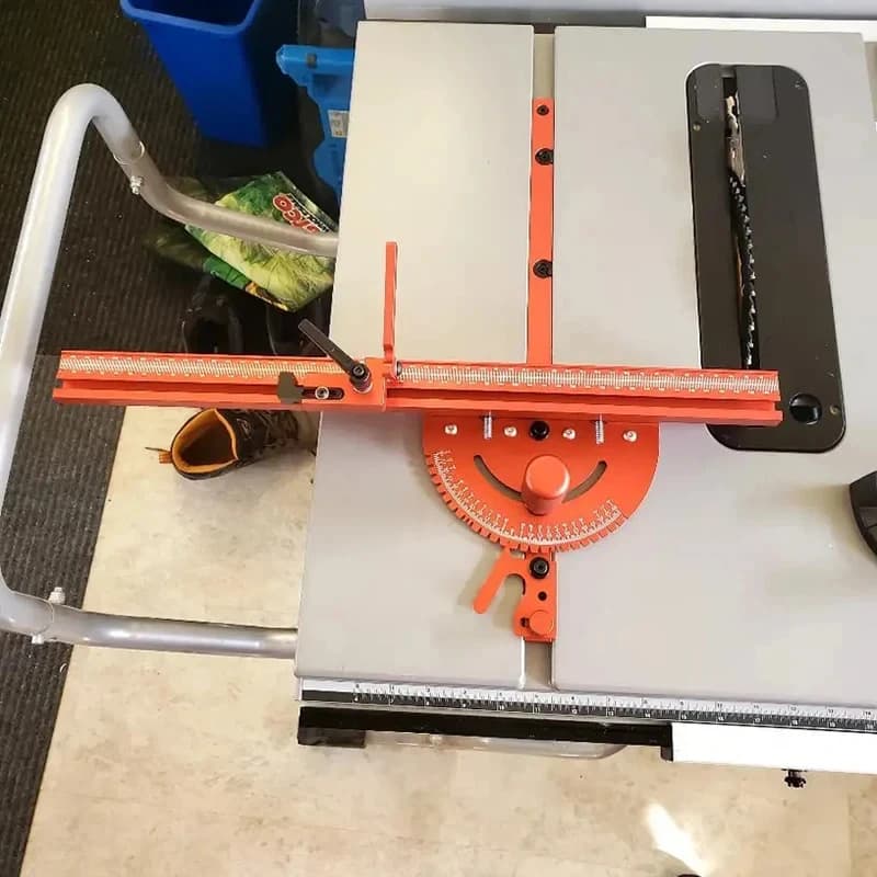 1 Set mitra calibro e recinzione profilo in alluminio da 400 mm con arresto del binario segatura gruppo righello angolare per sega da tavolo tavolo router Woodw