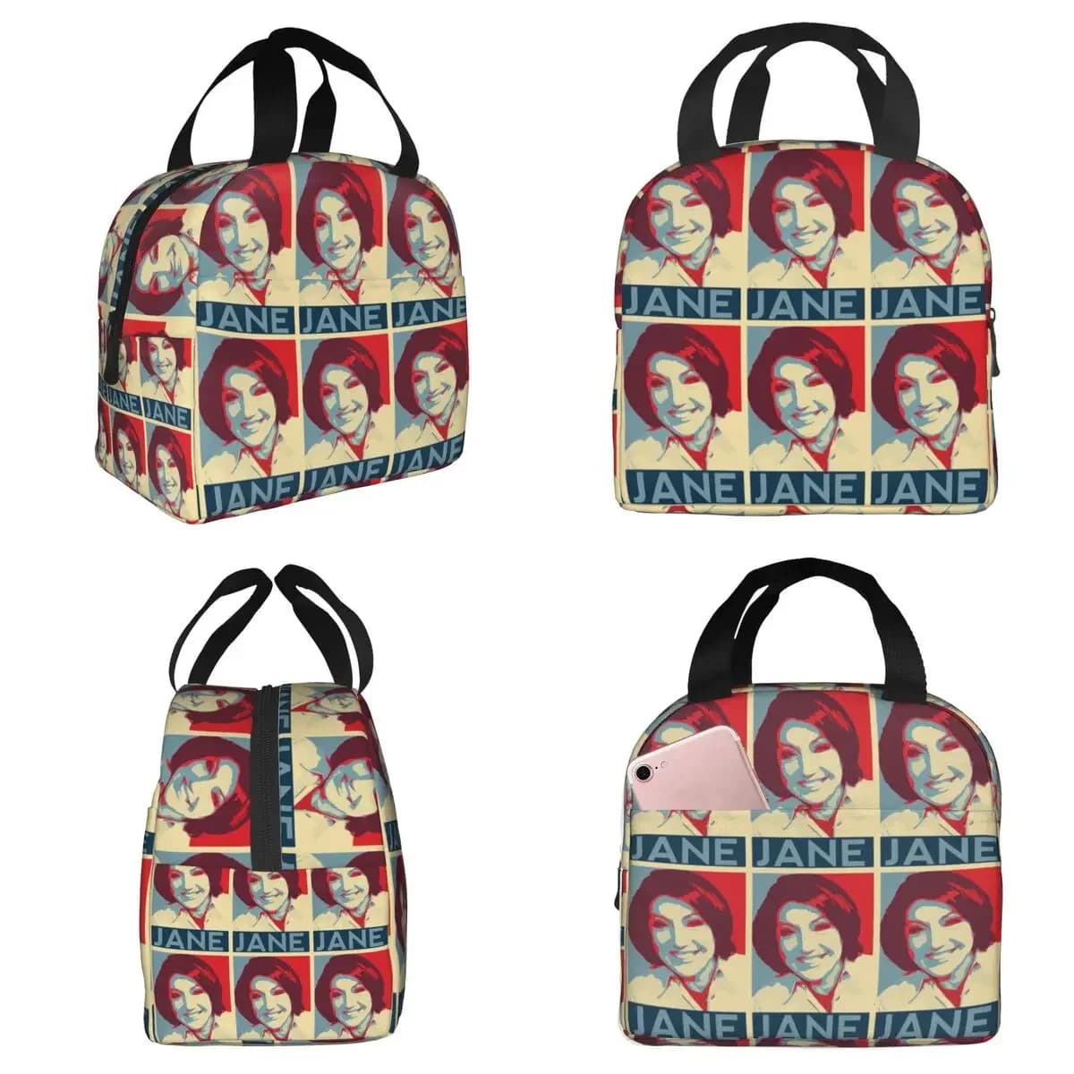 Jane Mcdonald Insulated Lunch Bag for Kids School Cooler Thermal Food Box Tote Portable Lunch Boxes Container