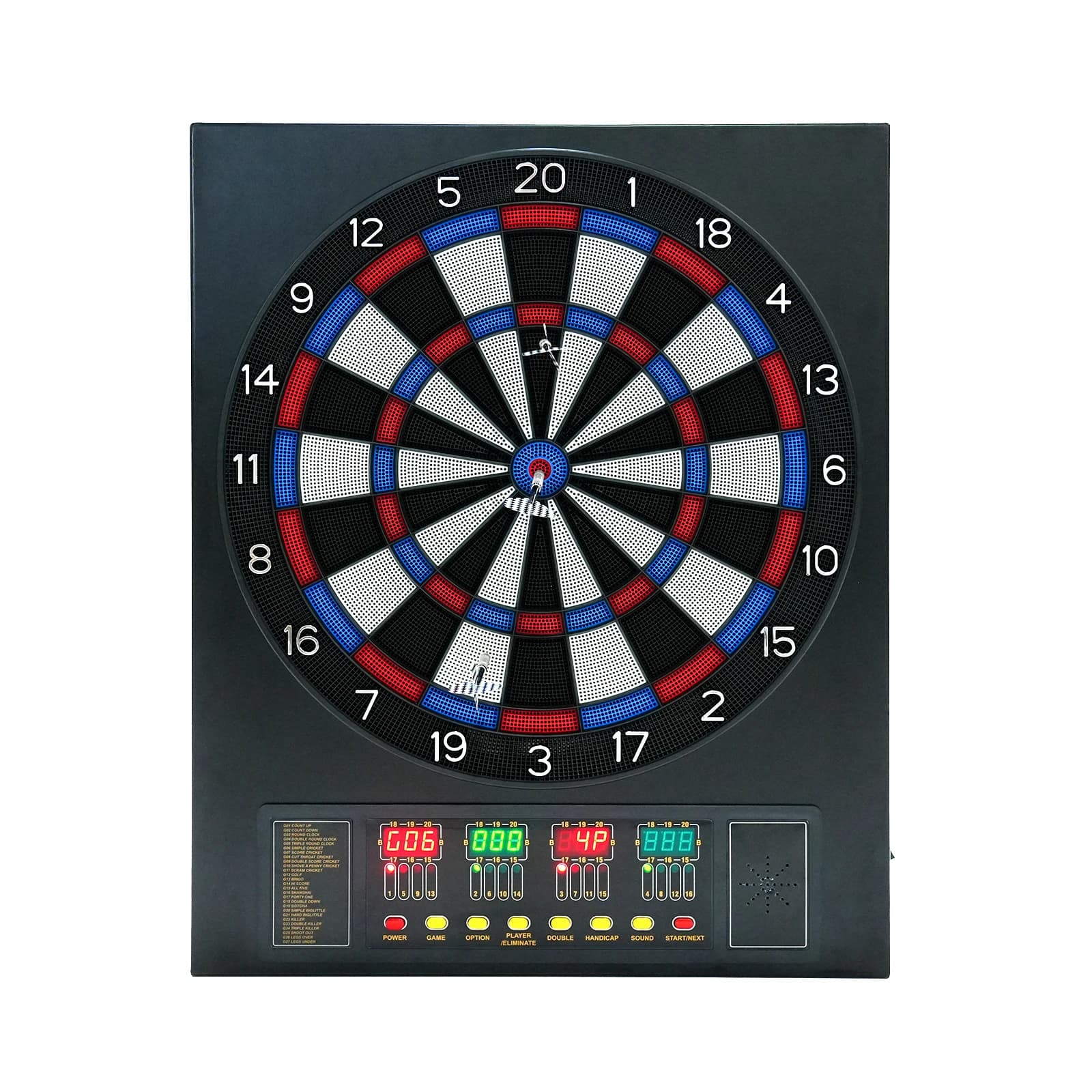 Dartboard, Electronic Dart Board, Automatic Scoring Dart Game Set, 27 Games 243 Variations, Supports 16 Players, Soft Tip Safety Darts, Voice Announcer, LED Display, Family Entertainment Gift, Professional Home Bar Game for Adults & Kids