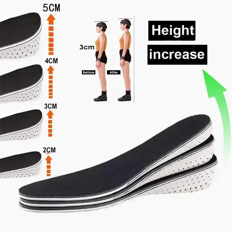 Invisible invisible insoles for height increase Memory Foam Men Women's Footwear Raising heel 2/3/4/5CM Higher cushion Increase shoe bearing