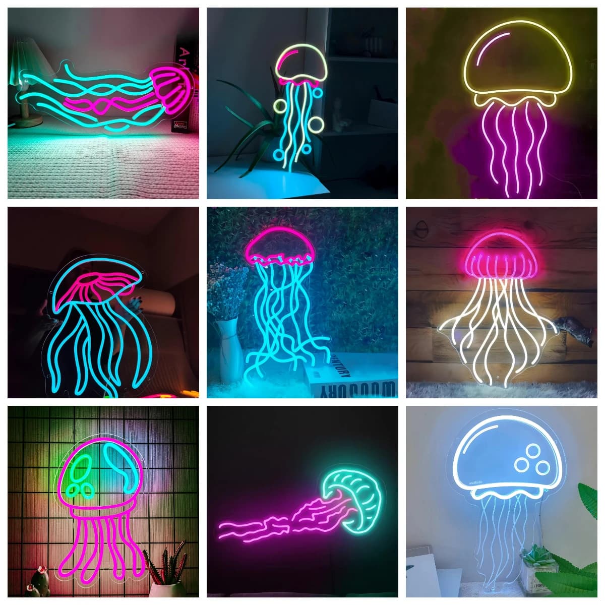 Insegna al Neon a Forma di Medusa, Luce LED Dimmerabile USB per Bar, Club, Feste, Sale Giochi, Decorazione Camera da Letto, Regalo Personalizzato, Luce Notturna