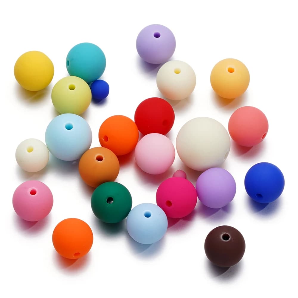 30-100 pz 4/6/8/10/12/14mm Acrilico Imitazione Perline di Silicone Rotondo Del Distanziatore Branello Allentato per Gioielli FAI DA TE Che Fanno accessori