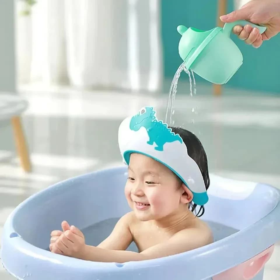 Cappello Protettivo Morbido per Bambini per il Bagnetto e la Doccia - Protezione per Capelli e Occhi