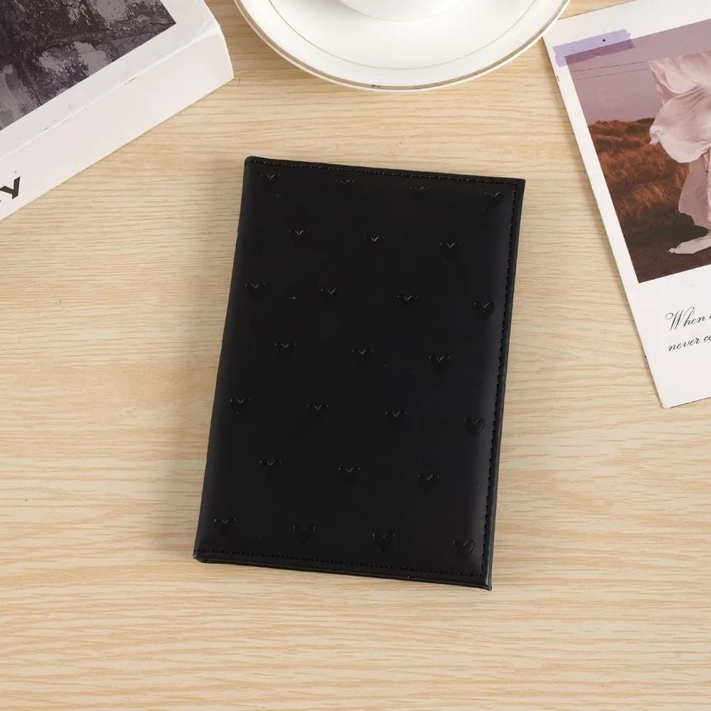 Fashion Love Printed Passport Protective Cover Portable PU Leather Document Protector Case Cute Passport Holder