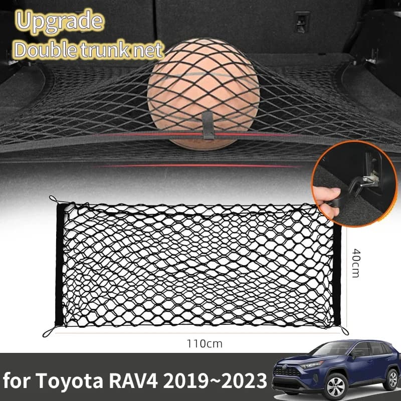 Per Toyota RAV4 RAV 4 2023 accessori XA50 50 2022 2021 2020 2019 Car Boot Trunk Net elastico doppio strato Storage Organizer Part