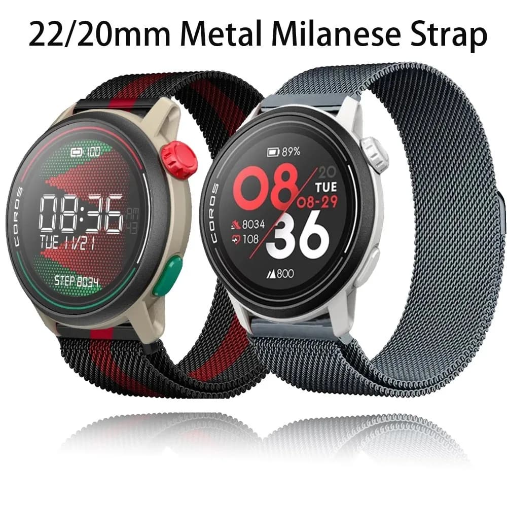 22/20 mm Milanese metal bracelet for COROS APEX 4 42mm/PACE Pro Comfortable CMF 3 Pro watch strap for SUUNTO Run/Vertical 2 Belt