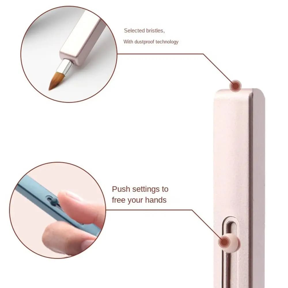 Applicatore di ombretto per la bellezza femminile, pennello per il trucco delle labbra, pennello retrattile per labbra, pennello per rossetto, pennello cosmetico, pennello per lucidalabbra