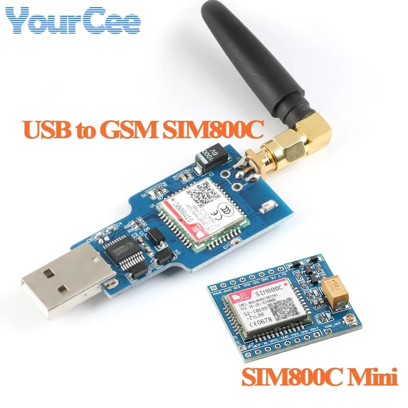 Modulo USB a GSM GPRS SIM800 SIM800C quad-band per Wifi Wireless Bluetooth compatibile BLE SMS Messaggio con antenna CH340T